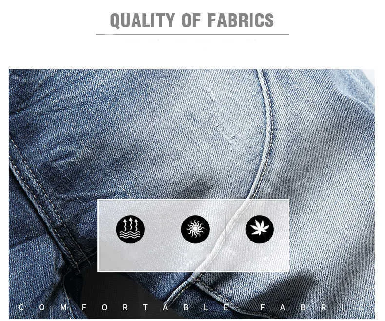 2022 Zomer Nieuwe Rechte Stretch Denim Shorts Voor Heren, Koreaanse Mode, Katoen, Streetwear, Slim-Fit Cropped Jeans, Met Panelen_voghion.com