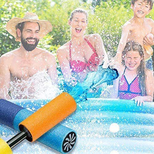 Wasserpistole aus Schaumstoff zum Ziehen und Sprühen – EVA-sichere Wasserpistole für Kinder zum Spielen am Strand, im Pool und im Freien (21,5 cm/33 cm/38 cm)_voghion.com