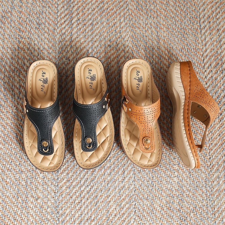 Pantofole estive da massaggio comode e fresche per le donne con tacco a spillo, scarpe da spiaggia minimaliste_voghion.com