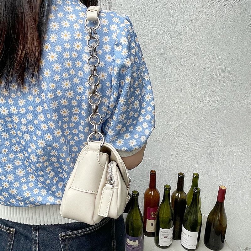 Niche Design Corrente Círculo Mini Axila Primavera/Verão 2024 Nova Moda Stick Um Ombro Pequena Bolsa_voghion.com