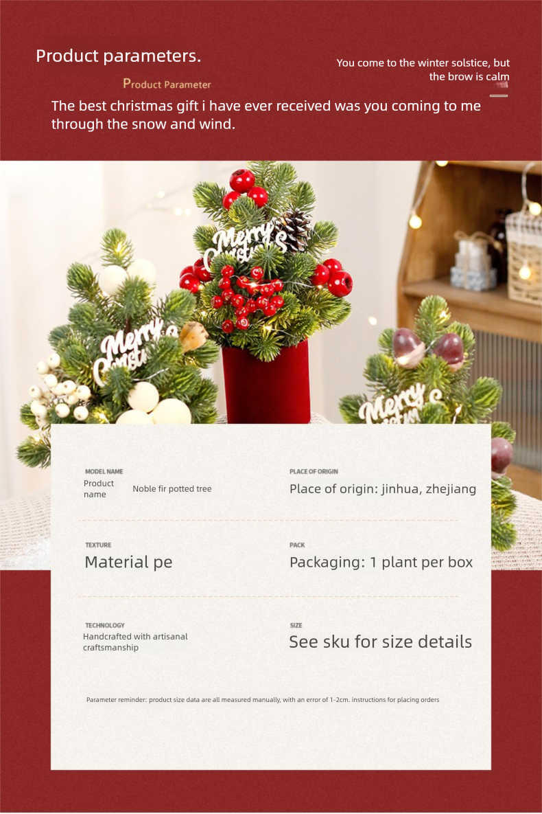 LED Pinecone Christmas Ornament - PE Noble Pine Decor For Desktop Mini Christmas Tree Festive_voghion.com