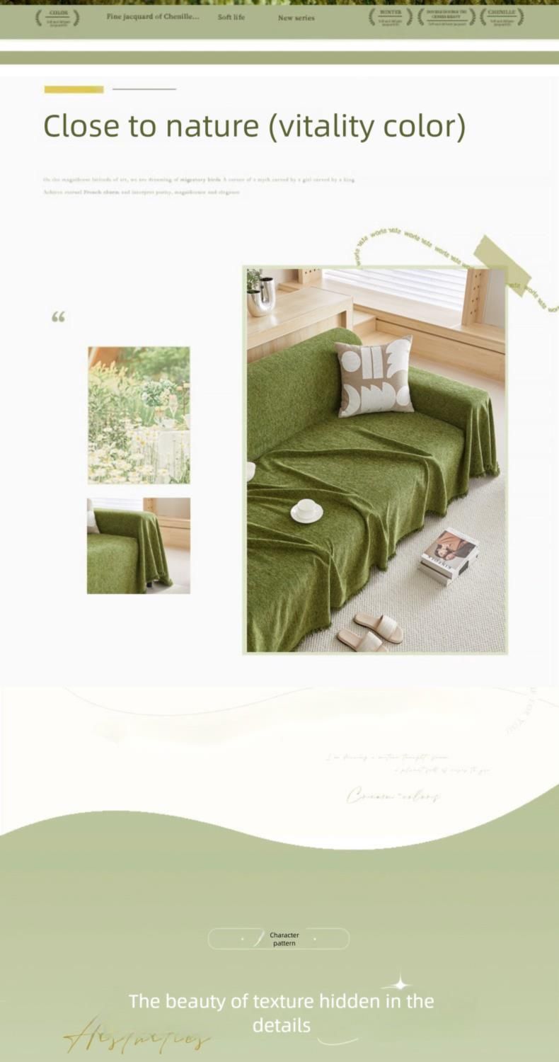 Nordic INS Style Cover Chenille Dustproof Cloth Sofa Blanket All Seasons Universal_voghion.com