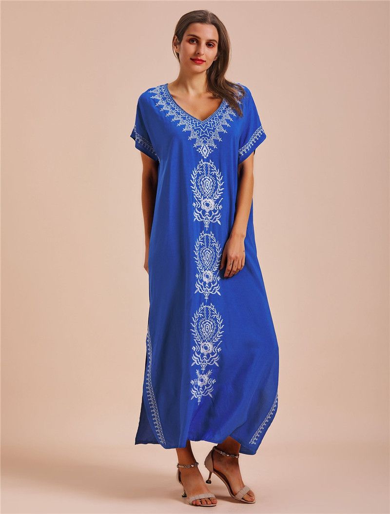 popolare copricostume da spiaggia ricamato in rayon da donna, stile abito ricamato, camicia di protezione solare per bikini al mare, 20 colori_voghion.com
