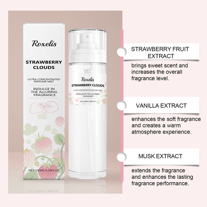Parfum corporel à la fraise, vaporisateur portable longue tenue, doux et délicat, léger et vaporisateur_voghion.com