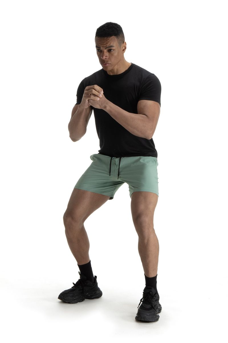 Men's Breathable Running Shorts - Quick-Dry & Stretch For Gym & Jogging (Mesh Panels Loose Fit Black/Blue)_voghion.com