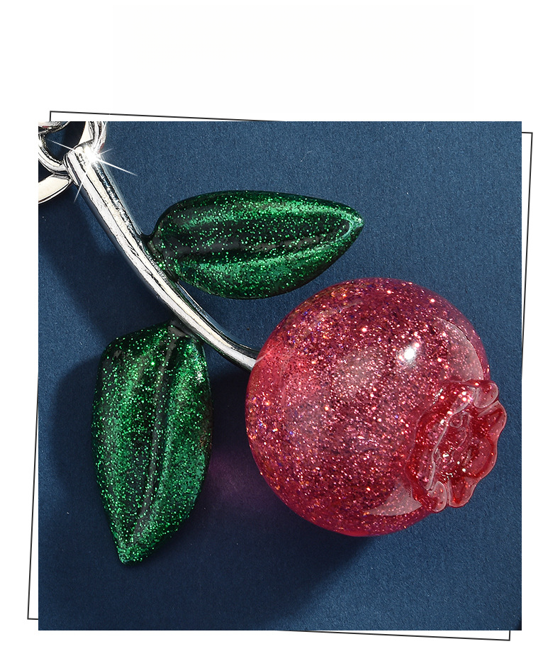 Keychain Fruit Pouch Blueberry Pendant Jewelry_voghion.com