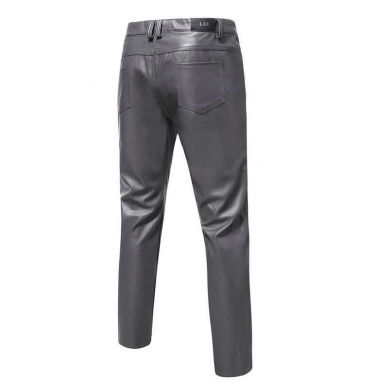 Herrenbekleidung Casual Performance Einfarbig Sechs Farben Große Größe Lederhose_voghion.com