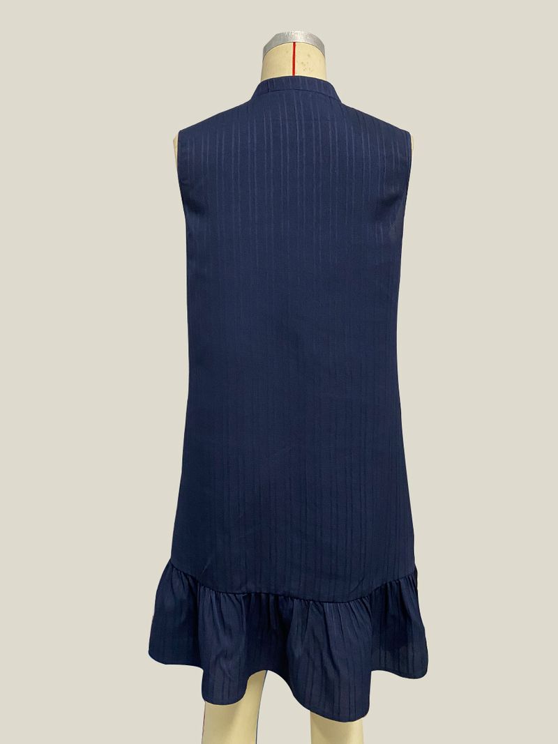 Damenbekleidung 2025 Frühjahr/Sommer Neues Kleid Ärmellose Rüschen A-Linie Weste Rock_voghion.com