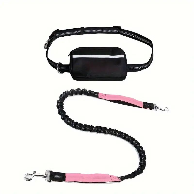 Running Sports Reflective Dog Nylon One-to-Two Pet Leash_voghion.com