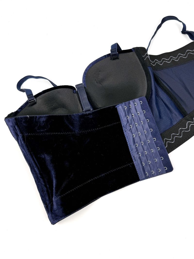 Vêtements pour femmes, bretelles en velours, vêtements d'extérieur, soutien-gorge en arête de poisson, couleur unie, velours coréen avec anneau en acier, gilet gainant, style court, haut tube polyvalent_voghion.com