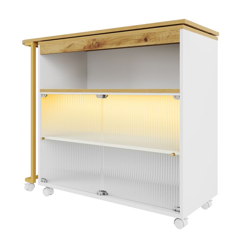 Lampada da tavolo esterna con LED 138-204x105cm, Bianco_voghion.com