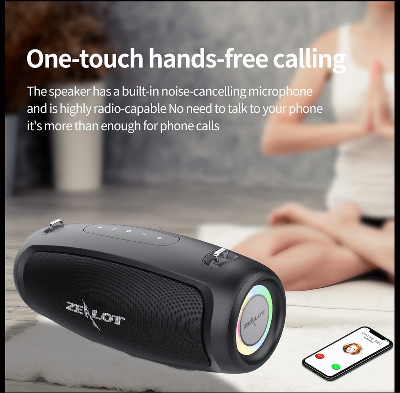 Zealot S37 głośniki Bluetooth 40W moc wyjściowa bezprzewodowy głośnik głęboki bas subwoofer stereo zewnętrzny wodoodporny odtwarzacz muzyczny_voghion.com
