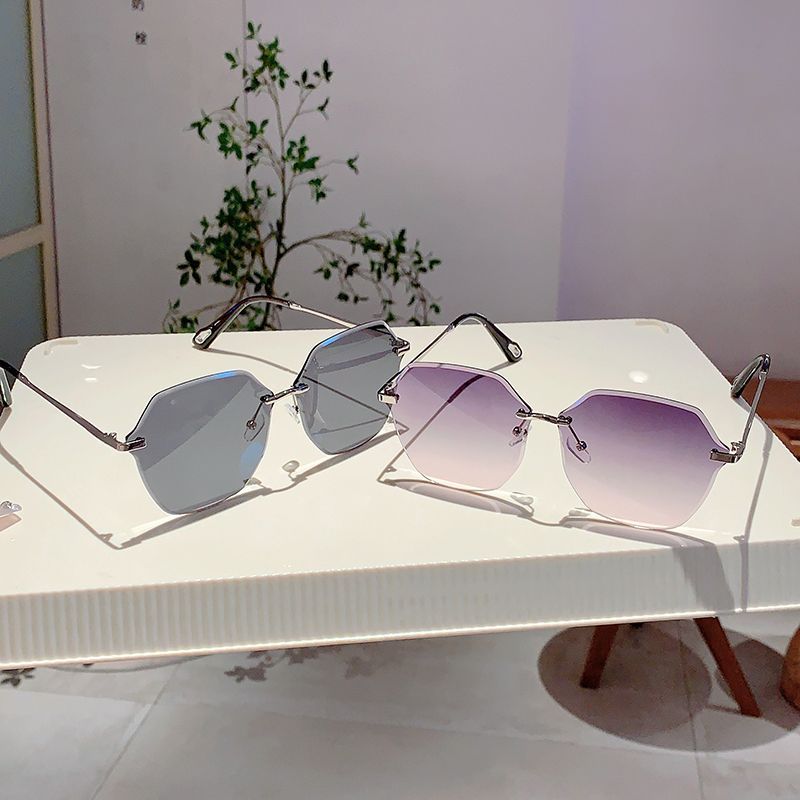 Occhiali da sole semplici e versatili senza montatura con design all'avanguardia - Unisex antiriflesso per ciclismo e street style_voghion.com