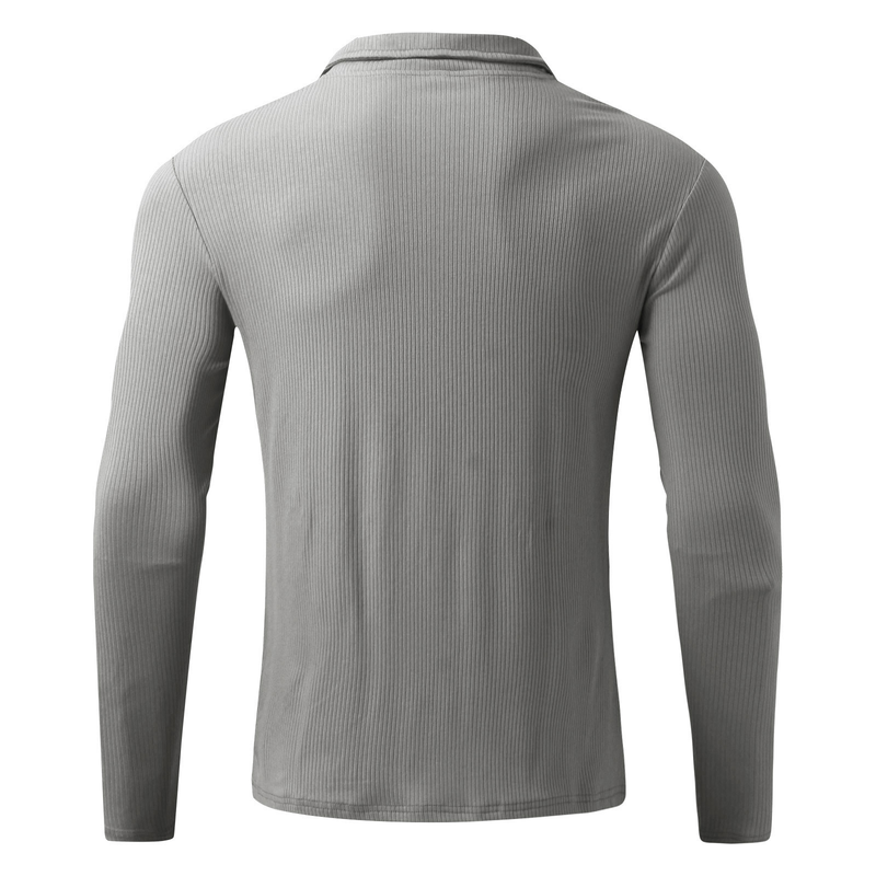 001 2023 Spring Cross-Border European American Autumn Winter New Zipper High Collar Men's Polo Shirt For And_voghion.com