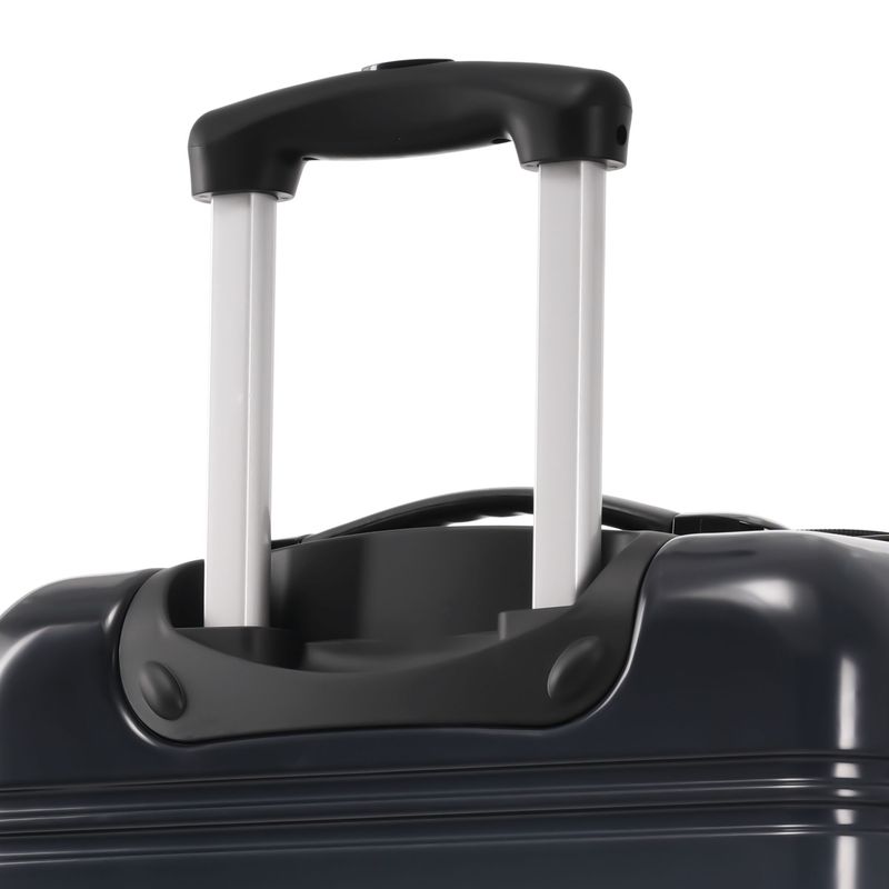 Hartschalenkoffer Als Handgepäck, 4 Rollen, ABS-Material, Mit Zahlenschloss, 41.5x27.5x59 Cm, Schwarz-Grau_voghion.com