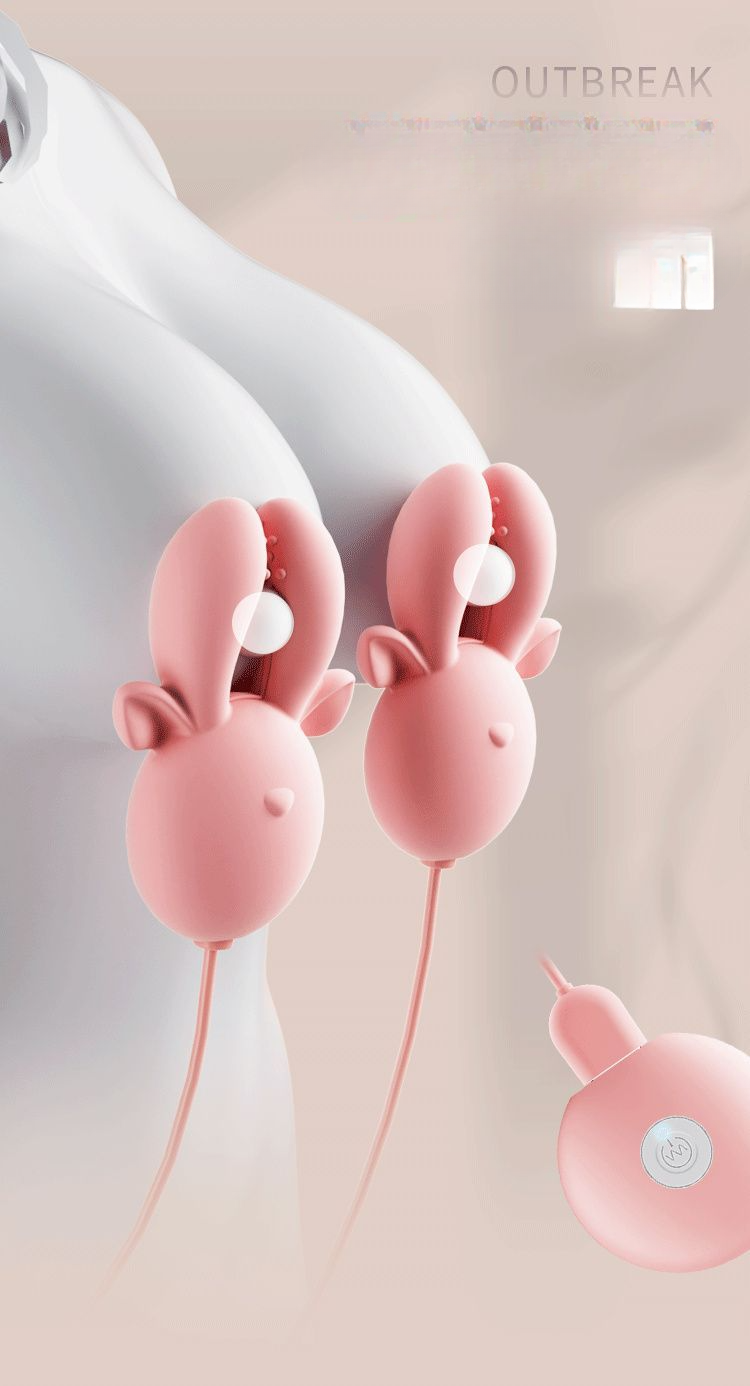 Ji Yu Vibratore Masturbatore Morsetti per Capezzoli Giocattolo Femminile Massaggiatore per Seni Flirtare Prodotti per Adulti Vibrazione Forte_voghion.com