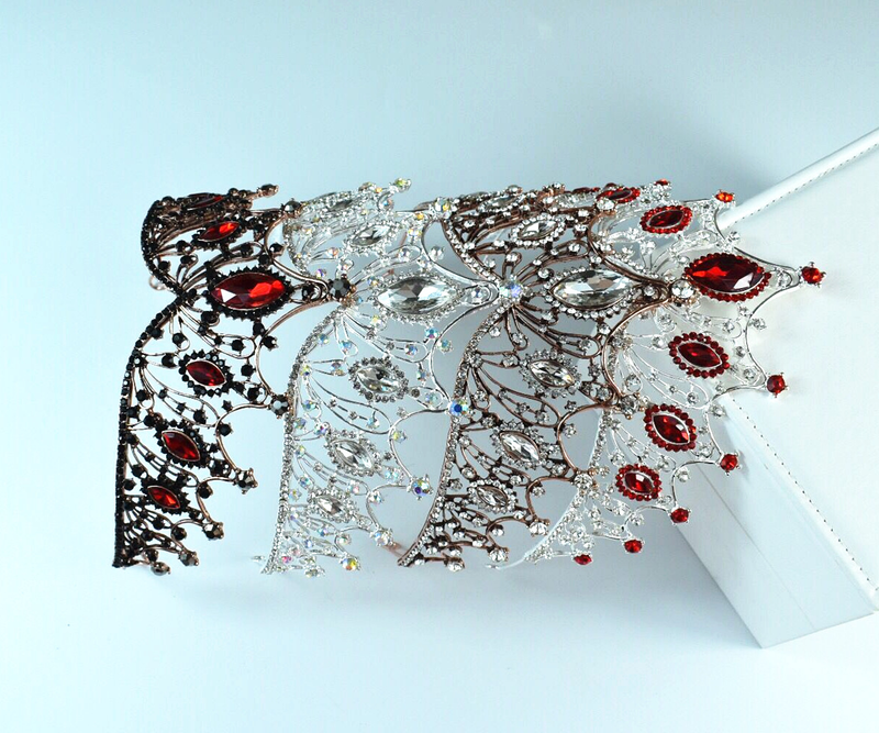 Diadème de mariée de style coréen, couronne en strass de style coréen, cristal blanc coréen, couronne d'anniversaire de mariage, accessoires pour robe de mariée_voghion.com