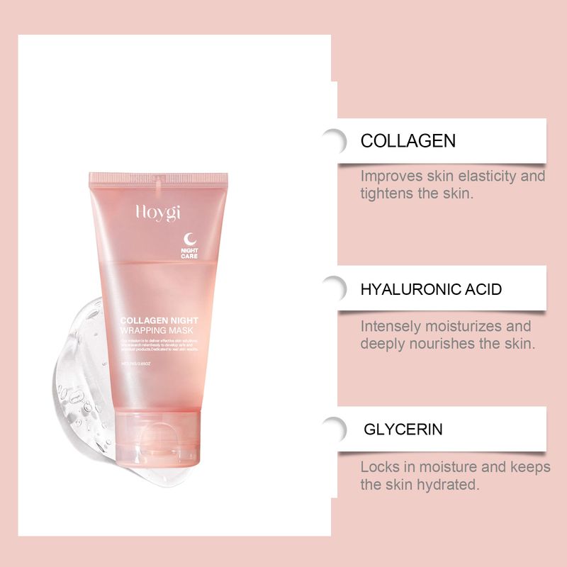 Hoygi Collagen Peel-Off Mask (With Scraper) Gently Cleanses Facial Pores, Blackheads, Firming, Hydrating And Moisturizing Mask_voghion.com