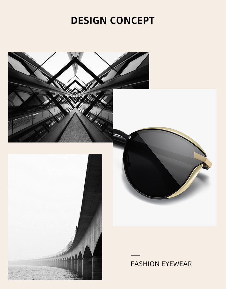 BARCUR Occhiali da sole polarizzati Donna Occhiali da sole rotondi Ladies Lunette De Soleil Femme_voghion.com