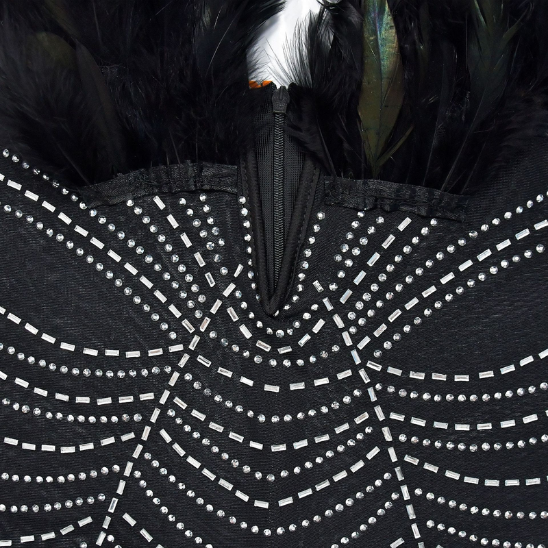 Dammode dam enfärgad sexig mesh strass byxor jumpsuit Nyårsaftonklänning_voghion.com