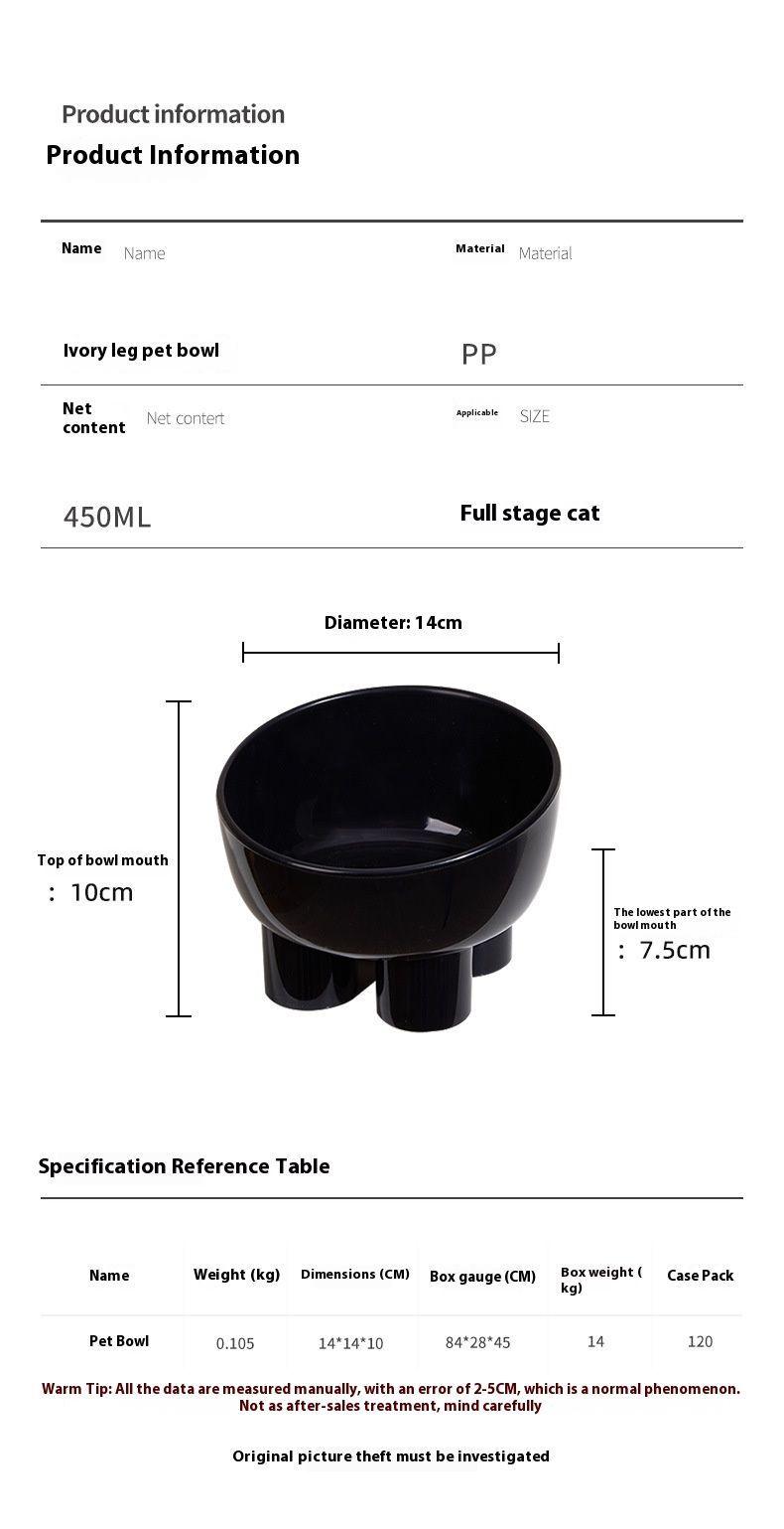 Spillsäker skål för hundvatten med stor diameter för katt, anti-svärtning, haka- och nackskyddande skål_voghion.com