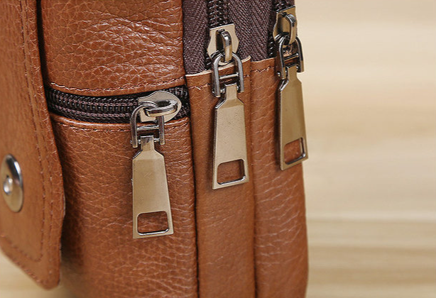 Männer Lieder Taillebeutel Grouss Kapazitéit Gürteltasch Braun Schëllertaschen Crossbody Taschen Multilayer Schnalle Handytasch Hënnertasch_voghion.com