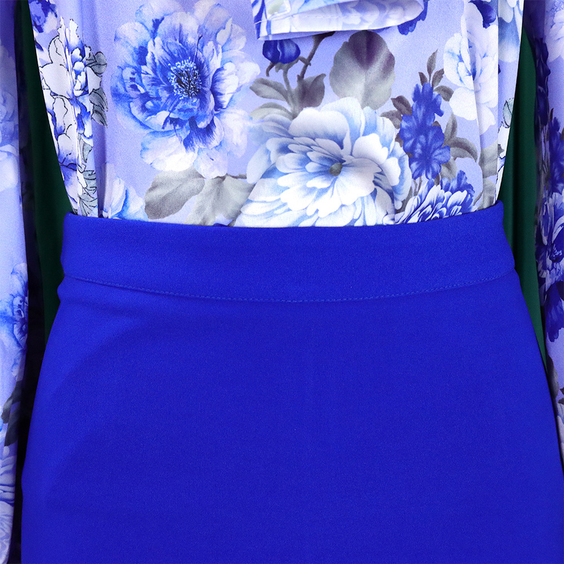 Dameskleding Mode Bedrukt Strappy Shirt met Lange Mouwen Rok Lange Rok Tweedelige Set_voghion.com