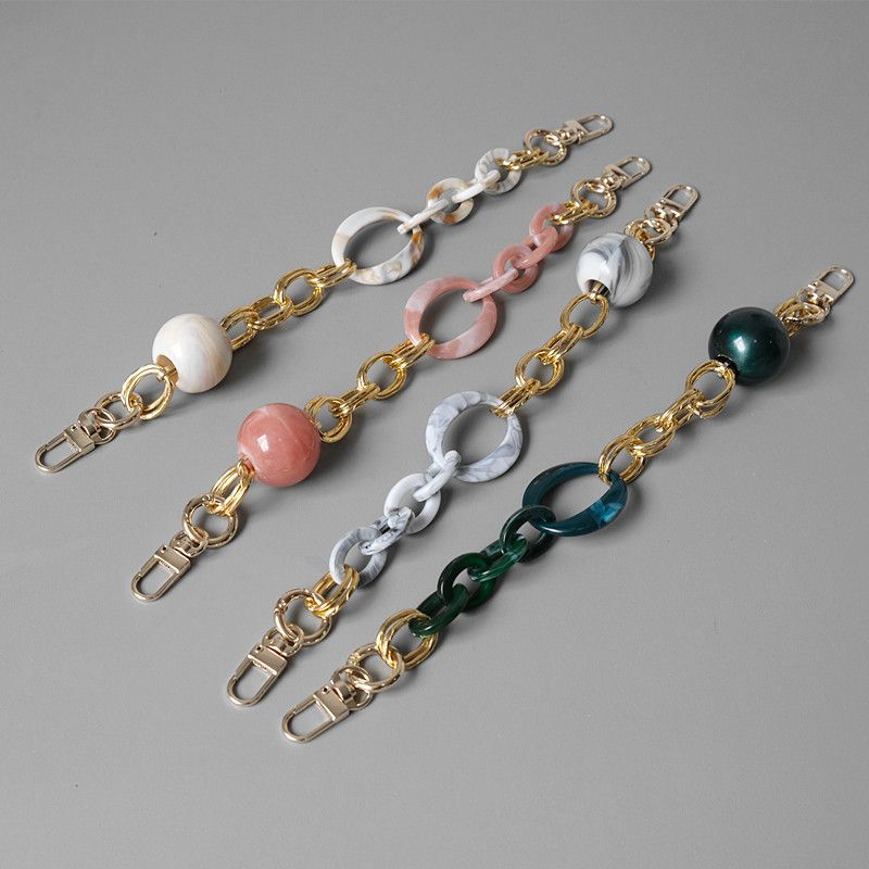 Clear Sweet Baroque Acrylic Resin Vintage Bag Handheld Short Decorative Chain_voghion.com