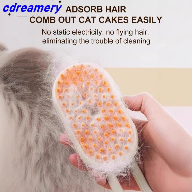 Brosse à vapeur 3 en 1 pour chat, peigne pour éliminer les poils d'animaux et les nœuds_voghion.com
