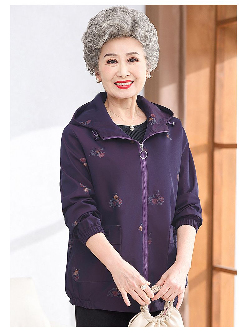 Dames oma lente trenchcoat Grote maat oude dame nieuwe middelbare leeftijd en ouderen lente en herfst vrouwelijke moeder geschikte kleding voor ouderen_voghion.com