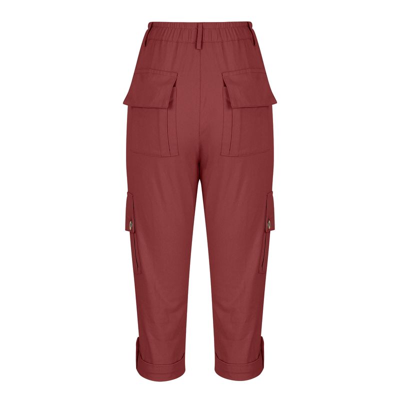 Women's Capris Joggers Mid Rise Cropped Cargo Pants Summer Quick Dry Hiking Pants With Multi Pockets Lightweight Summer Bottoms_voghion.com