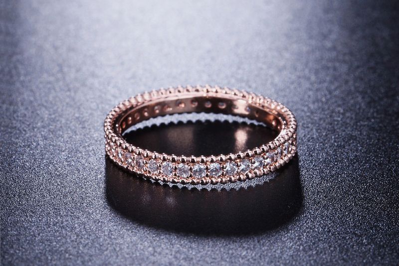 Anelli alla moda semplici e alla moda, popolari, placcati in oro champagne, gioielli di alta qualità in zircone_voghion.com