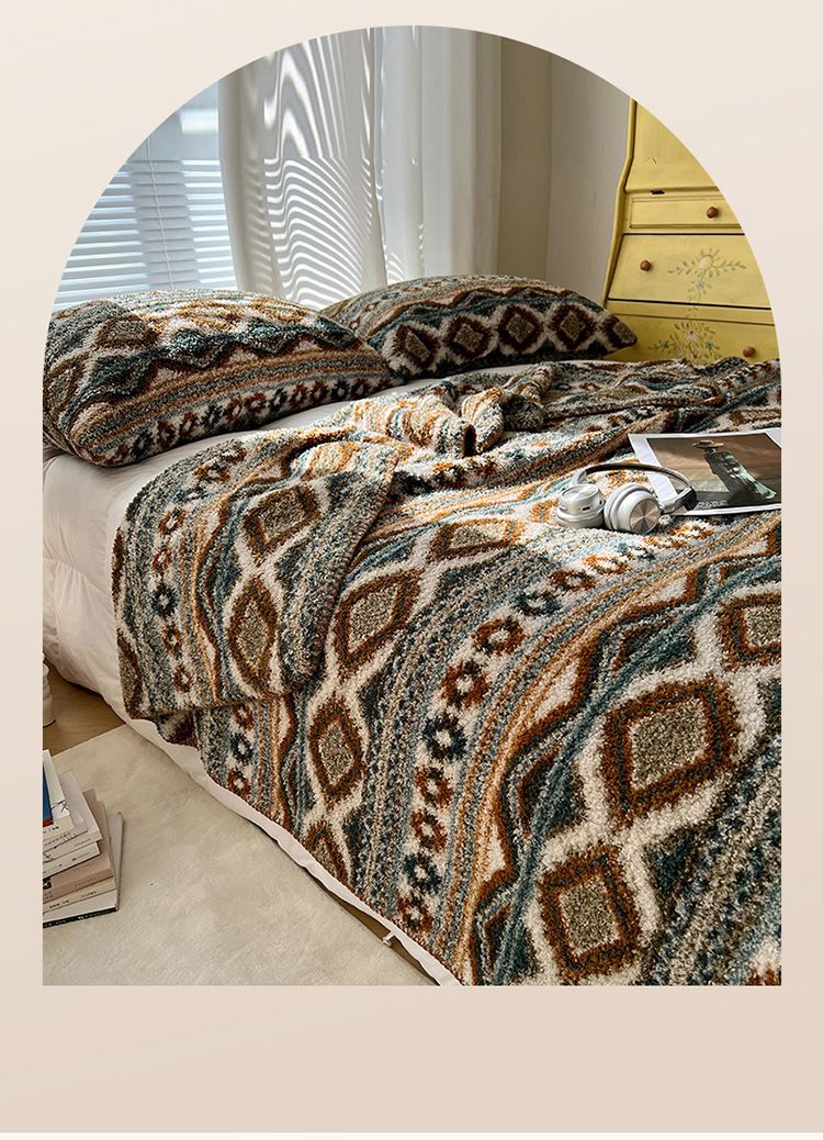 2025 High-End A-Class Half-Fleece Bohemian Sofa Throw Office Nap Shawl Blanket_voghion.com