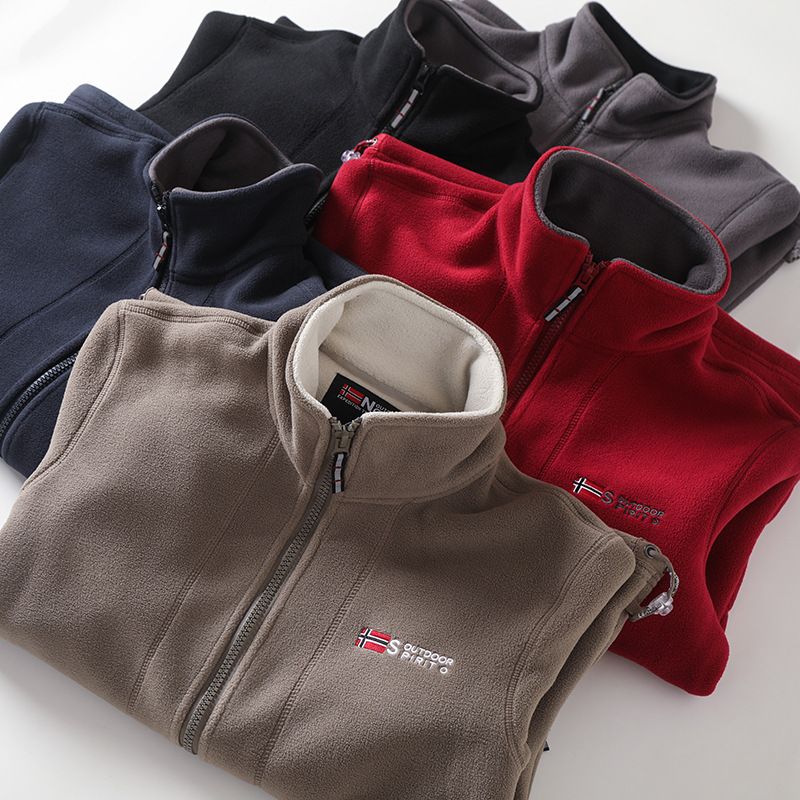 Felpa spessa foderata in pile resistente al freddo, giacca calda con collo alto da uomo, autunno inverno, termica_voghion.com