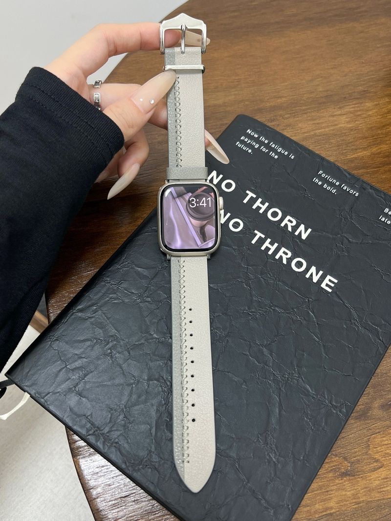 Uhrenarmband für iWatch 42/44/45/46/49 mm 38/40/41 mm PU-Leder-Mode-Uhrenarmband für Uhrenserie Ultra2 Serie 10/9/8/7/6/5/4/3/2/1_voghion.com