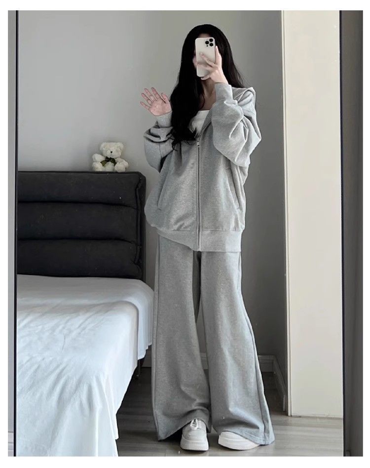 ActiveGo 2025 New Women's Pants Loose Lazy Style Jacket Early Set Casual Sports Autumn Winter Outfit_voghion.com