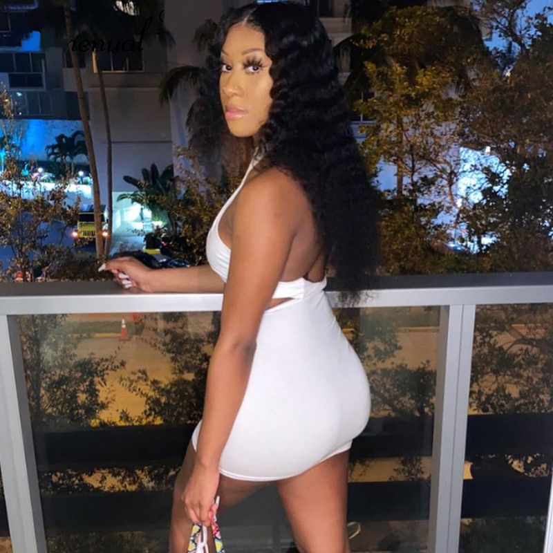 Women's Clothing 2025 Spring Summer New Solid Color Halter Cross V-neck Sleeveless Crop Top Backless Ruched Short Skirt_voghion.com