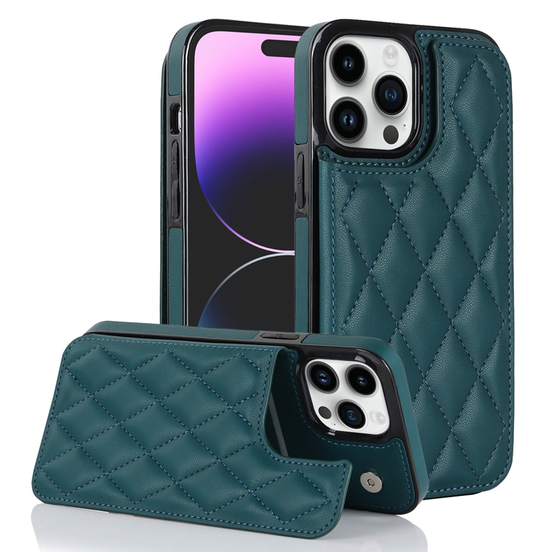 Wallet Double Button Small Fragrant Wind Card Flip Leather Case For iPhone 15 Pro Max 14 13 Mini 12 11 SE 2020 X XS XR 8_voghion.com