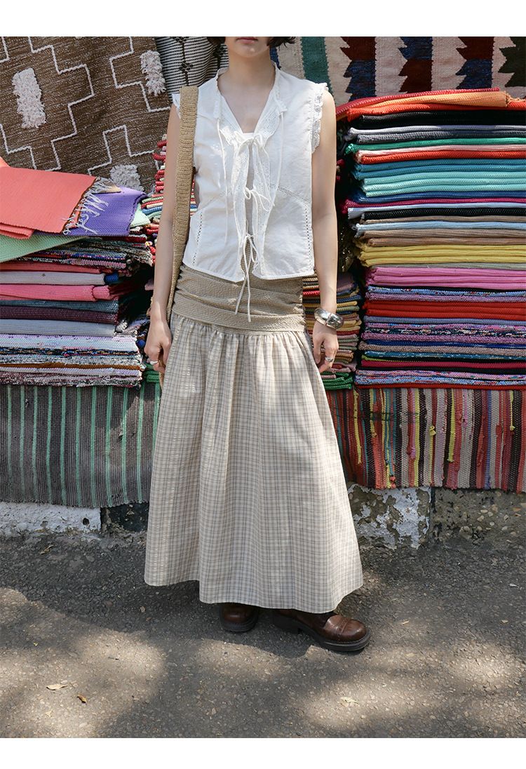 Ethereal Floral Lace Trim V-Neck Blouse – Breathable, Adjustable Tie Front, Lightweight & Youthful Chic Top_voghion.com