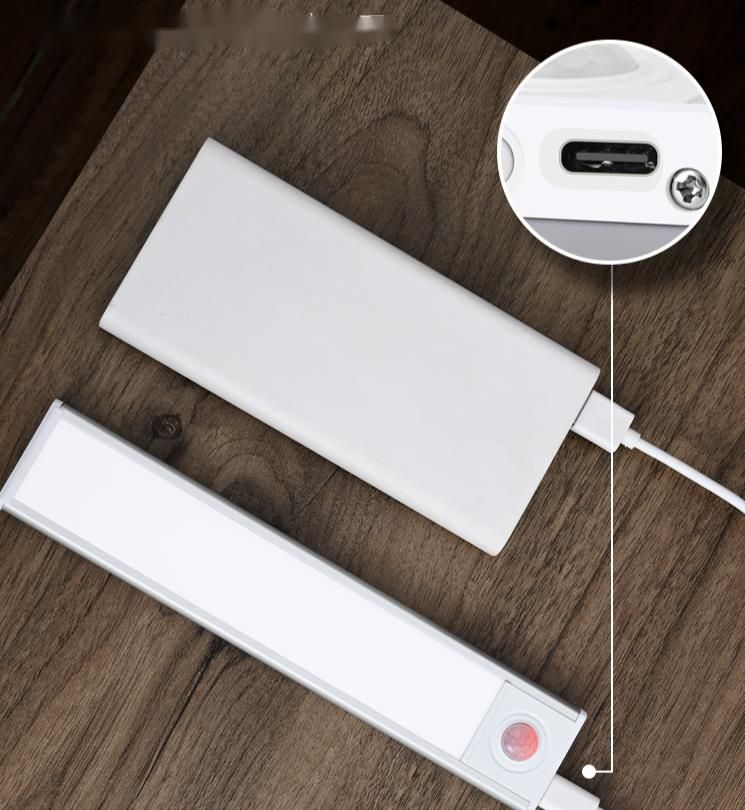 Ultra-Thin Smart LED Motion Sensor Rechargeable Magnetic Self-Adhesive Strip Light For Wine Wardrobe Cabinet_voghion.com