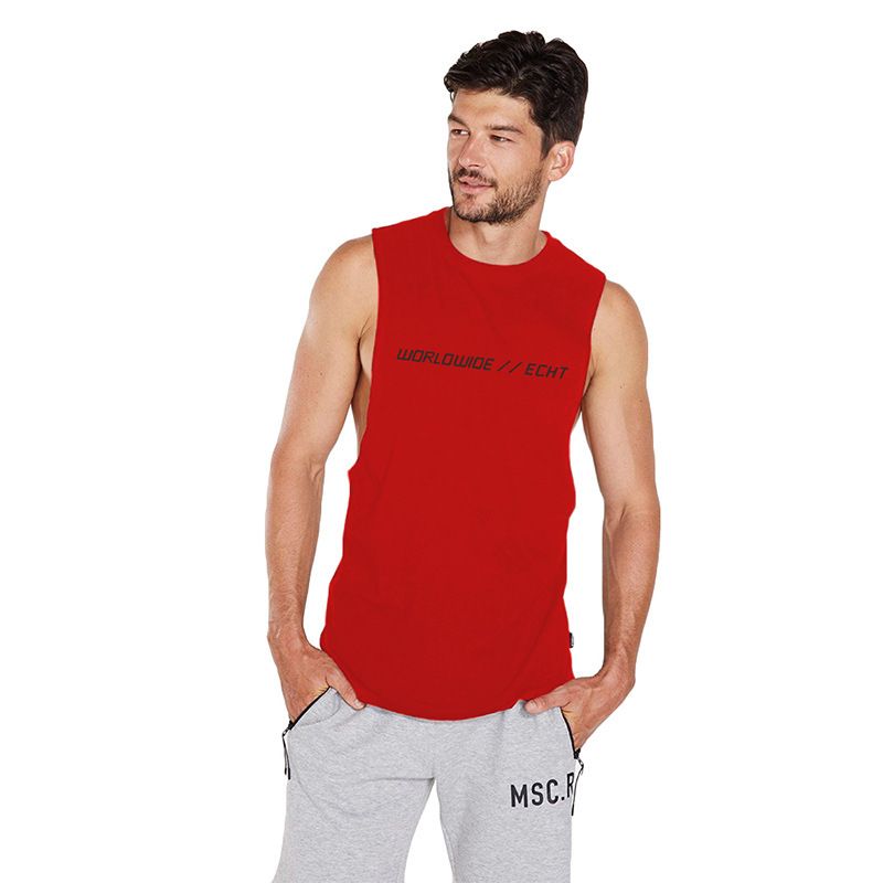 Muscle Brothers Sport Ärmellose Lose Fitness Laufen Atmungsaktive Trainings Weste Baumwolle_voghion.com