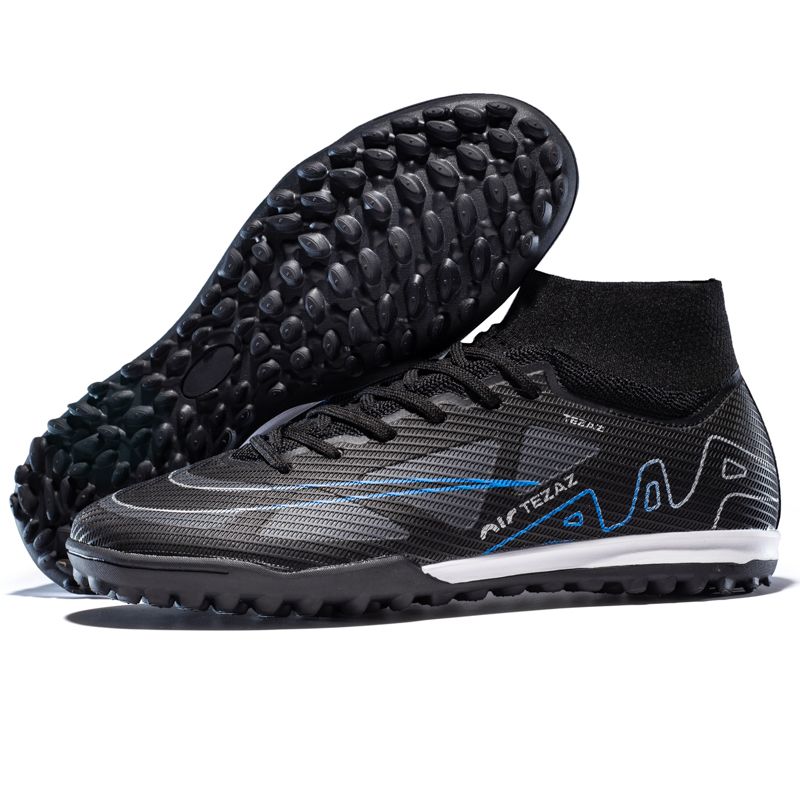 Scarpe da calcio alte da uomo, da esterno e da interno, da ginnastica, con tacchetti TF, sportive, per adolescenti_voghion.com