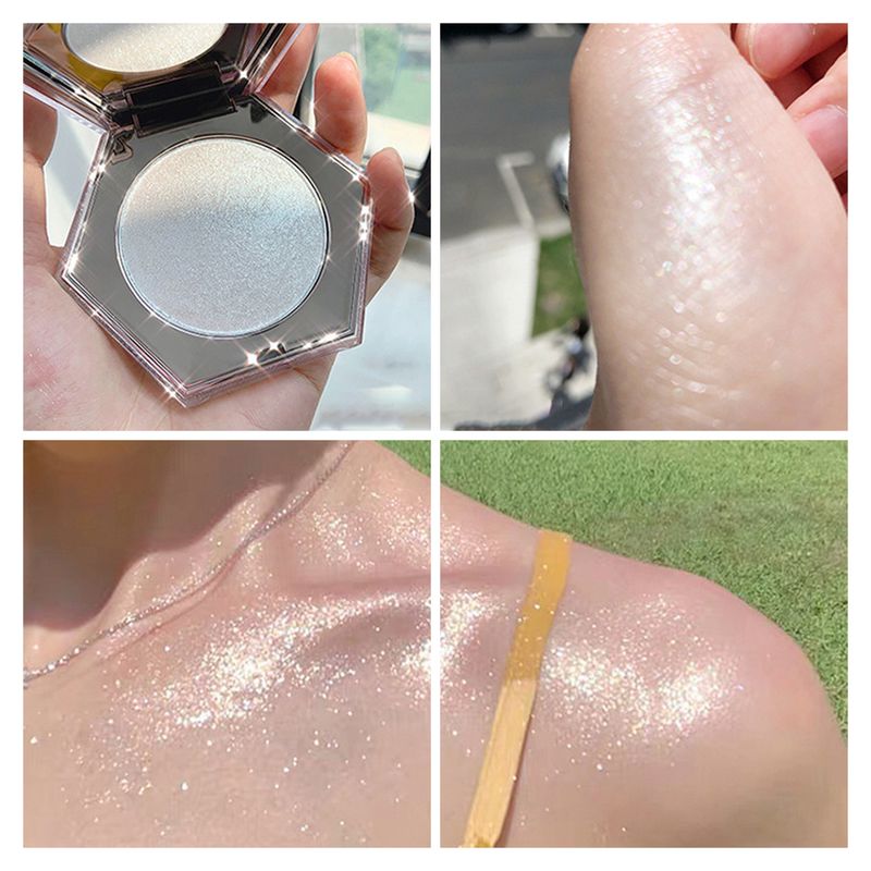Hislaves Highlighter Palette High Gloss Non-flying Powder Pearlescent Face Brightening Luminizer Body Facial Highlighting Contour Palette For Girl_voghion.com