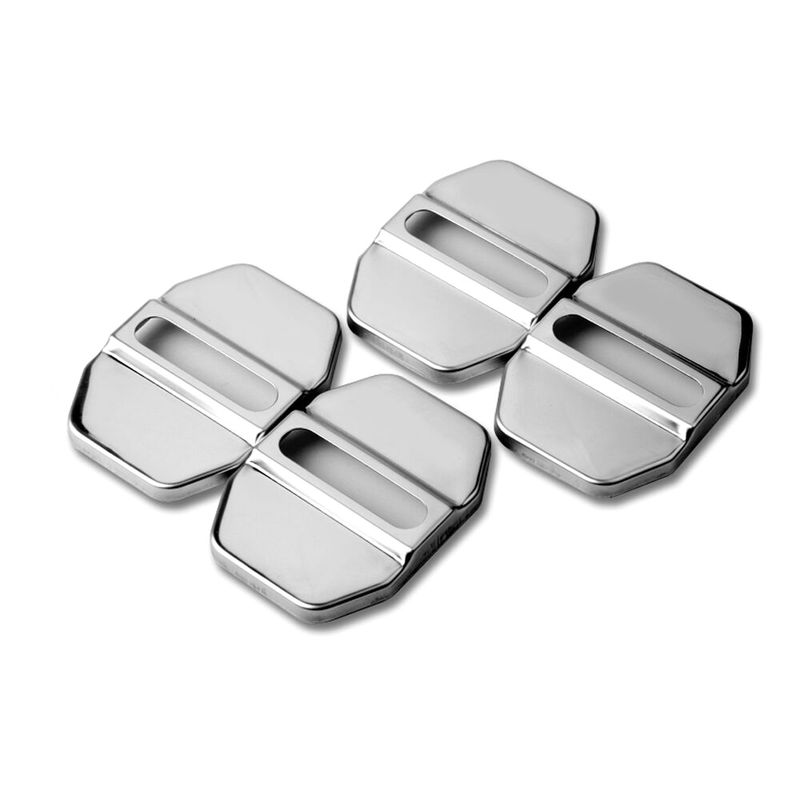 1Pc Auto Decorative Metal Sier Door Lock Protective Covers Car Accessories Interior Replacement Parts for Benz_voghion.com