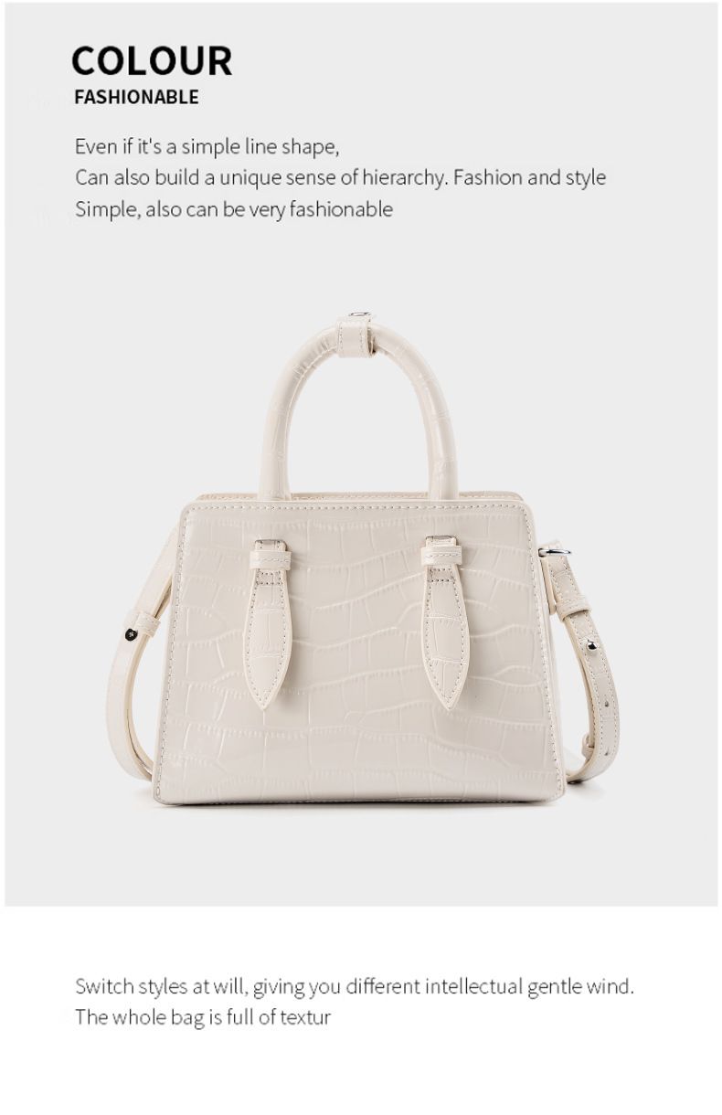 Borsa a mano in vera pelle, alla moda, da donna, piccola, quadrata, semplice, di nicchia, popolare, a tracolla_voghion.com