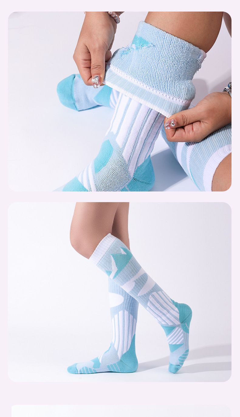 Calcetines largos de tubo con parte inferior de toalla que absorben el sudor, resistentes a los olores y cálidos para senderismo, para hombres y mujeres._voghion.com