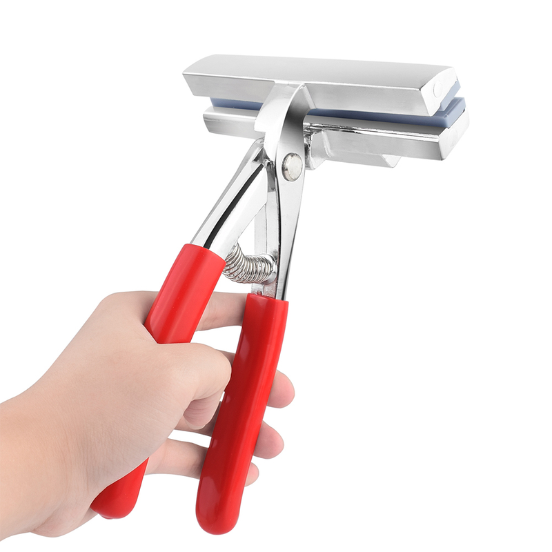 Pince à peinture à l'huile de 12 cm avec poignée rouge, outil d'étirement pour toile tendue, tissu, large mâchoire pour impression publicitaire_voghion.com