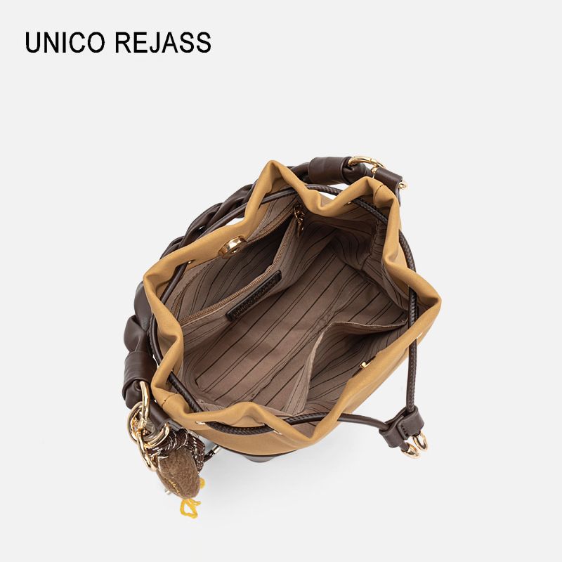 Nuova borsa a mano in pelle lucida per donna, borsa a secchiello, borsa a tracolla leggera di lusso di alta gamma_voghion.com