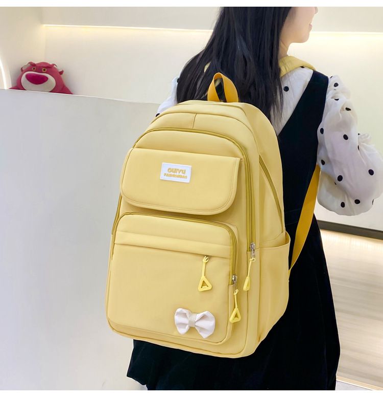 GUIYU Kids Backpack Set - Lightweight Nylon School Bag With Breathable Design, Spacious Compartments & Ergonomic Straps For Elementary Students_voghion.com