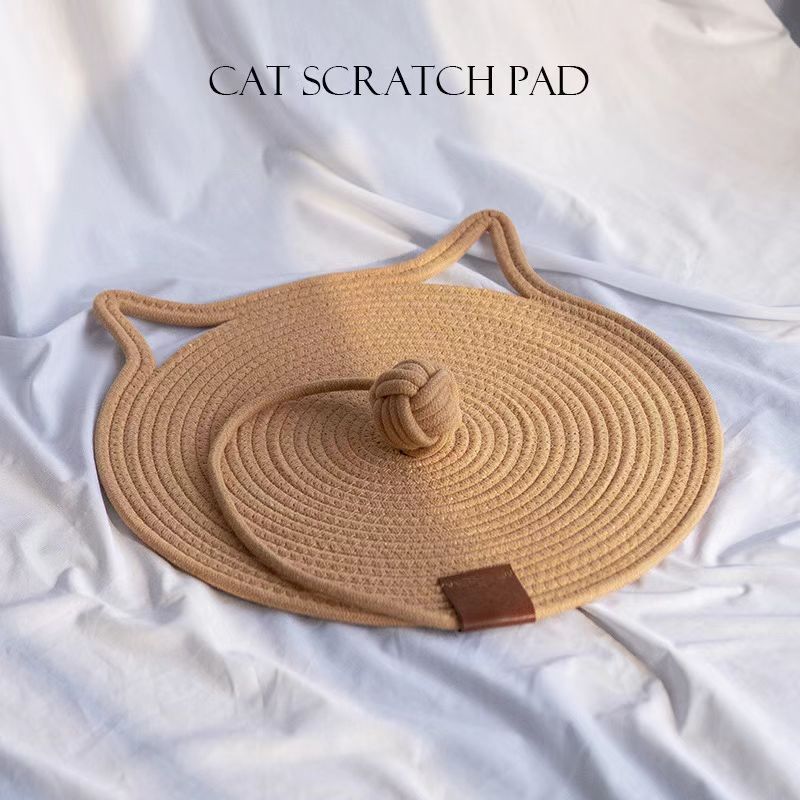 Cotton Rope Woven Scratching Carpet Cat Lying Pet Self-Entertainment Ball Sleeping Mat Wear-Resistant Scratch-Resistant_voghion.com